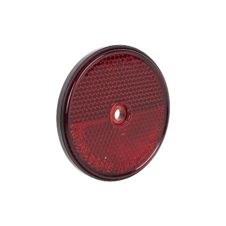 CATADIÓPTRICO REDONDO ROJO Ø60 MM CON AGUJERO SIN TORNILLO