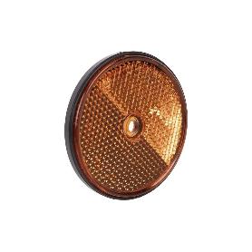 CATADIÓPTRICO REDONDO ÁMBAR Ø60 MM CON AGUJERO SIN TORNILLO