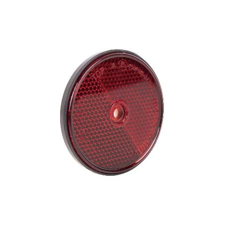 CATADIÓPTRICO REDONDO ROJO Ø60 MM CON AGUJERO SIN TORNILLO CON ADHESIVO