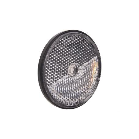 CATADIÓPTRICO REDONDO BLANCO Ø60 MM CON AGUJERO SIN TORNILLO CON ADHESIVO