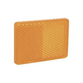 CATADIÓPTRICO RECTANGULAR ÁMBAR 56 X 39 MM CON ADHESIVO