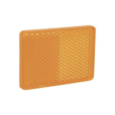 CATADIÓPTRICO RECTANGULAR ÁMBAR 56 X 39 MM CON ADHESIVO
