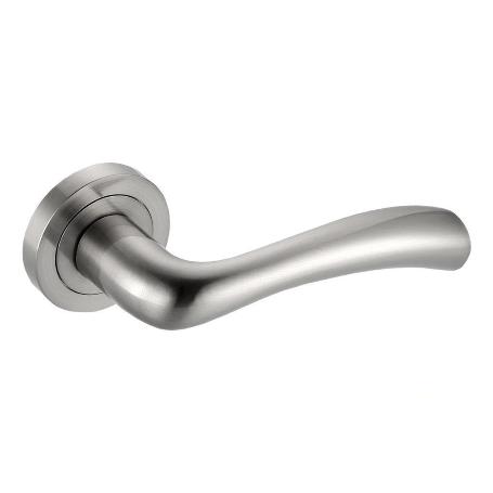 JUEGO MANIVELA ALUMINIO OSLO ROSETA REDONDA NIQUEL