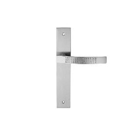 JUEGO MANIVELA CON PLACA ALU-ZAMAK NIQUEL
