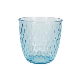 PACK 6 VASOS DE AGUA VIDRIO 29 CL COLOR AZUL MODELO ÓPALO