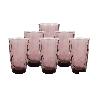 PACK 6 VASOS ALTO VIDRIO 47 CL COLOR PURPURA MODELO JADE