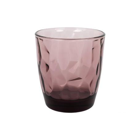 PACK 6 VASOS DE AGUA VIDRIO 30,5 CL COLOR PURPURA MODELO JADE