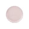 VAJILLA DE PORCELANA EN RELIEVE COLOR ROSA NUDE ESMALTADO 16 PIEZAS