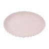 VAJILLA DE PORCELANA EN RELIEVE COLOR ROSA NUDE ESMALTADO 16 PIEZAS