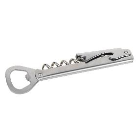 SACACORCHOS DE ACERO INOXIDABLE CON ABRIDOR 14 CM