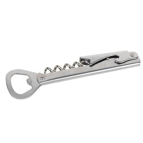 SACACORCHOS DE ACERO INOXIDABLE CON ABRIDOR 14 CM