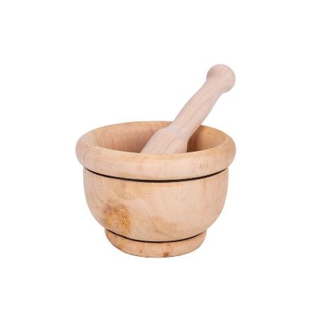 MORTERO DE MADERA CON MAZA Ø14 CM
