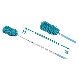 PLUMERO DE MICROFIBRA CON MANGO TELESCOPICO 27 CM LARGO TOTAL 76 CM   CAJA 24 UNID.