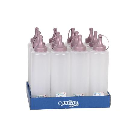 BOTELLA ACEITERA MODELO ALBAHACA 500 ML ROSA PALO 6X23CM   CAJA 12 UNID.