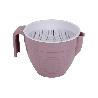 GRASERA COLADOR 500ML MODELO ALBAHACA ROSA PALO 16.5X12X10CM   CAJA 6 UNID.