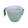 GRASERA COLADOR 500ML MODELO ALBAHACA VERDE AGUA 16.5X12X10CM VENTA UNITARIA