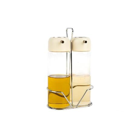 SET DE ACEITERA Y VINAGRERA  GAMA LAUREL COLOR BEIGE