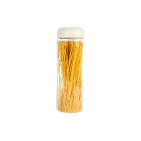 BOTE DE VIDRIO BOROSILICATO CON TAPA BEIGE GAMA LAUREL 1700 ML