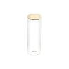 BOTE DE VIDRIO BOROSILICATO CON TAPA BEIGE GAMA LAUREL 1700 ML