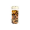 BOTE DE VIDRIO BOROSILICATO CON TAPA BEIGE GAMA LAUREL 1300 ML