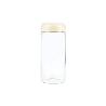 BOTE DE VIDRIO BOROSILICATO CON TAPA BEIGE GAMA LAUREL 1300 ML