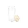BOTE DE VIDRIO BOROSILICATO CON TAPA BEIGE GAMA LAUREL 1300 ML