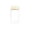 BOTE DE VIDRIO BOROSILICATO CON TAPA BEIGE GAMA LAUREL 1000 ML