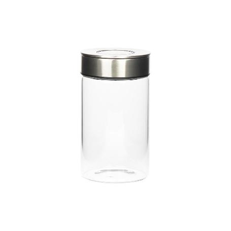FRASCO BOROSILICATO+ACERO MODELO CICER 1000 ML 18.5 X 10 CM