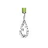 BATIDOR MANUAL VERDE CLARO MODELO SENA 28,5 CM