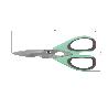 TIJERAS VERDES DE ACERO INOX. MODELO SENA 22 CM