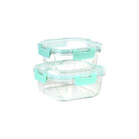 SET DE 2 RECIPIENTES DE BOROSILICATO MODELO AGATHA 520 ML - 800 ML
