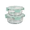 SET DE 2 RECIPIENTES DE BOROSILICATO MODELO AGATHA 620 ML - 950ML