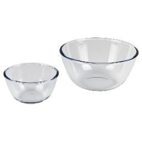 SET DE 2 ENSALADERAS DE VIDRIO BOROSILICATO MODELO BARITINA 800 ML - 2700 ML