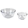 SET DE 2 ENSALADERAS DE VIDRIO BOROSILICATO MODELO BARITINA 800 ML - 2700 ML