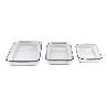 SET DE 3 FUENTES RECTANGULARES DE VIDRIO BOROSILICATO MODELO BARITINA 1600ML-2200ML-3000ML