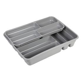 CUBERTERO  GRIS 40X30X7 CM DOS ALTURAS VENTA UNITARIA