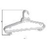 PACK DE 6 PERCHAS BLANCAS  38 X18 CM