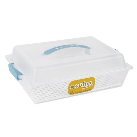 TARTERA RECTANGULAR AZUL OPACA PAVLOVA CON ASAS 38 X 28 X 13 CM VENTA UNITARIA