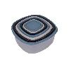 SET DE 7  FIAMBRERAS CUADRADAS 220/350/600/1200/2000/2700/3600 ML