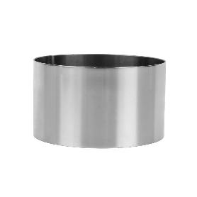 MOLDE REDONDO PARA EMPLATAR ACERO INOXIDABLE  8 X 4.5 CM