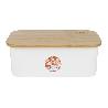 PANERA CON TAPA DE BAMBÚ COLOR BLANCO/MADERA 36 X 24 X13 CM