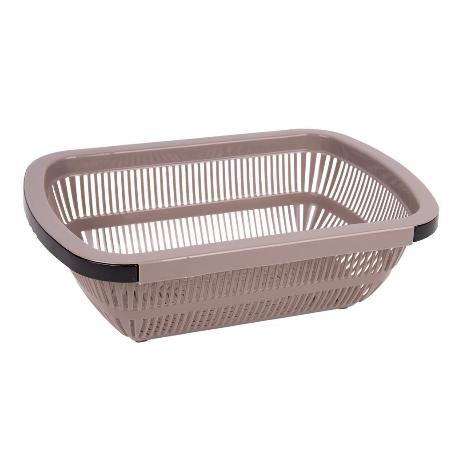 ESCURRIDOR RECTANGULAR EXTENSIBLE MARRÓN 50,5 X 24,5 X 11,5 CM