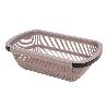 ESCURRIDOR RECTANGULAR EXTENSIBLE MARRÓN 50,5 X 24,5 X 11,5 CM