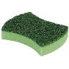 PACK DE 3  ESTROPAJOS VERDES CON ESPONJA  VENTA UNITARIA