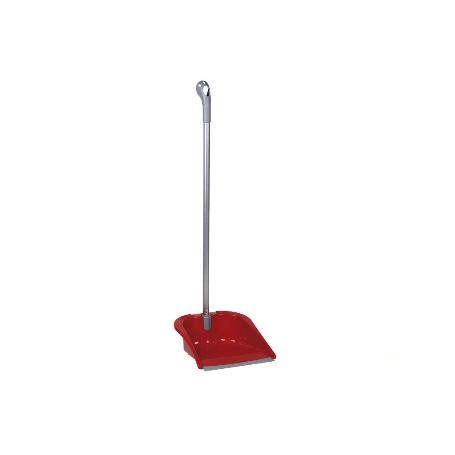 RECOGEDOR ABATIBLE  CON GOMA COLOR ROJO