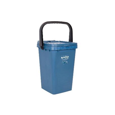 CONTENEDOR AZUL PARA PAPEL-CARTON 25L.