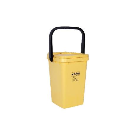 CONTENEDOR AMARILLO PARA PLASTICOS-LATAS, 25L.