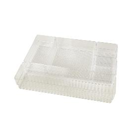SET ORGANIZADOR COSMETIC 30X23X8CM TRANSPARENTE   CAJA 6 UNID.