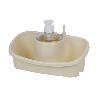 ESTROPAJERO CON DOSIFICADOR BEIGE 26X13X16.5CM   CAJA 6 UNID.