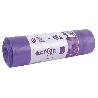 BOLSA DE BASURA AUTOCIERRE PERFUMADA LAVANDA 57 X 57 G.90 COLOR VIOLETA 15 UDS 30L